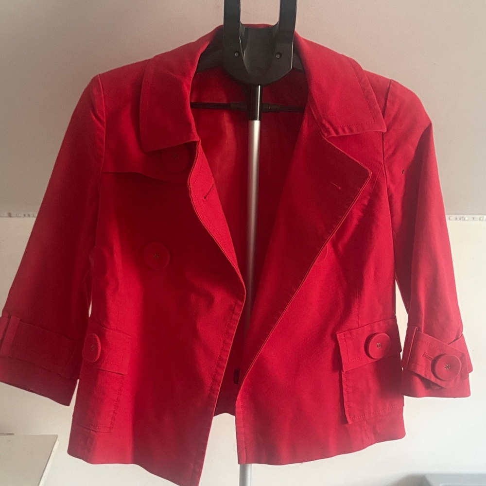 Halogen Women's Bold Red Pea Coat